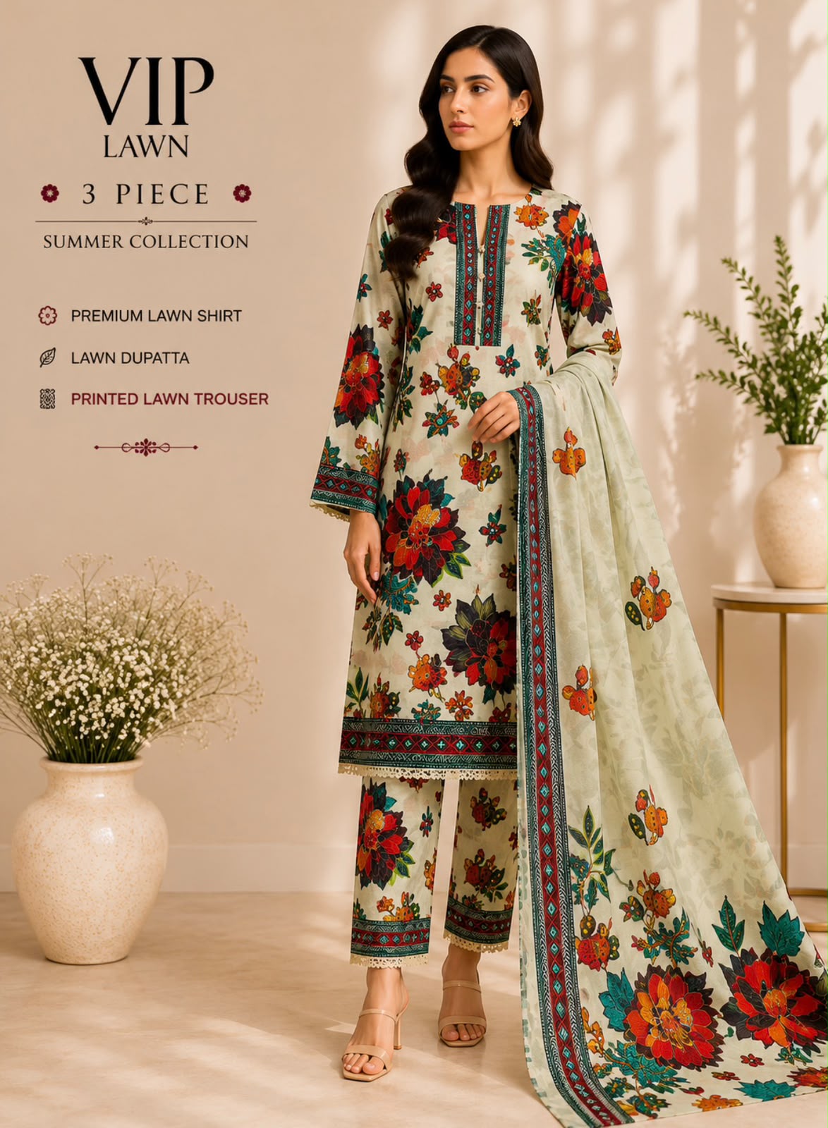 Premium Lawn 3Pc