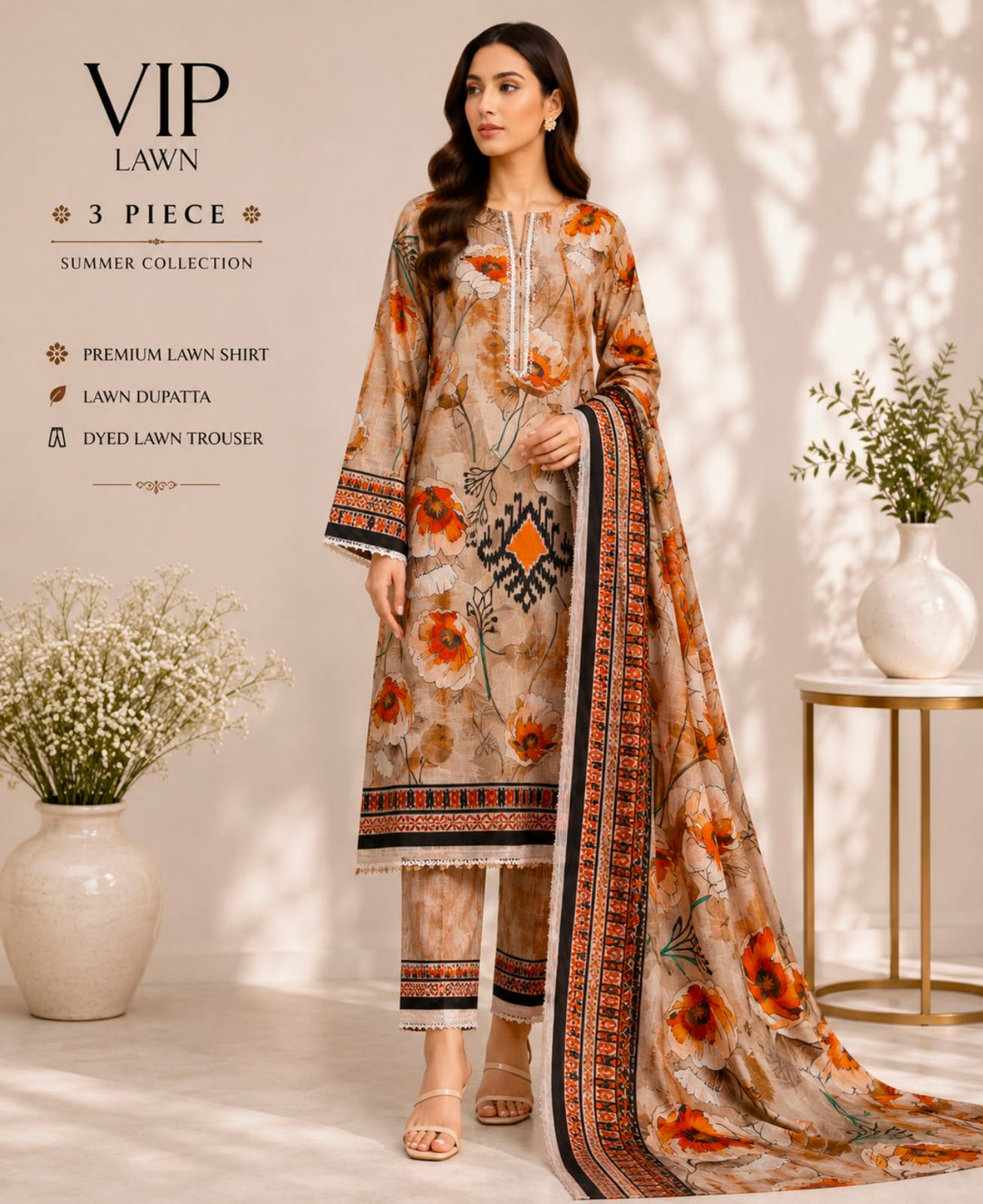 Premium Lawn 3Pc