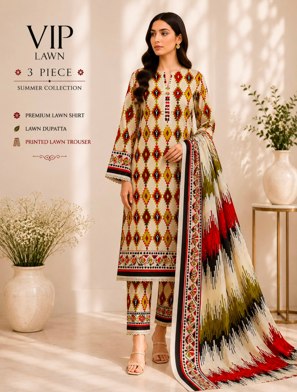 Premium Lawn 3Pc