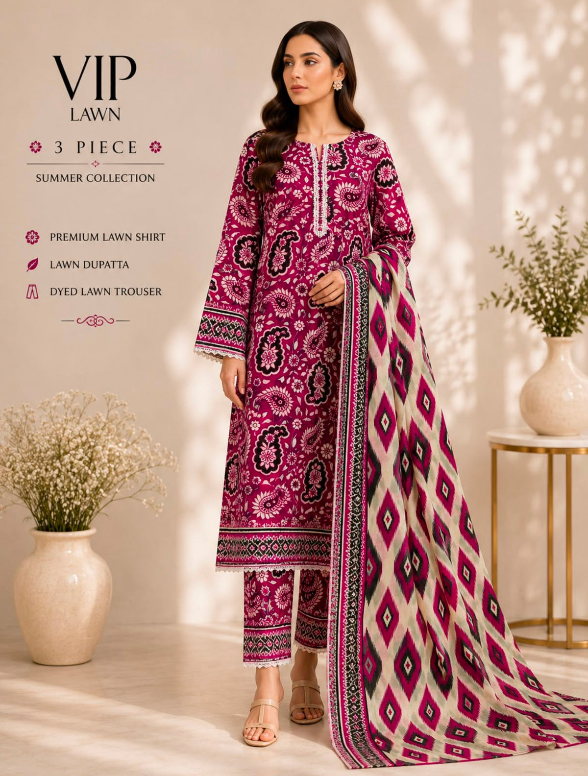 Premium Lawn 3Pc