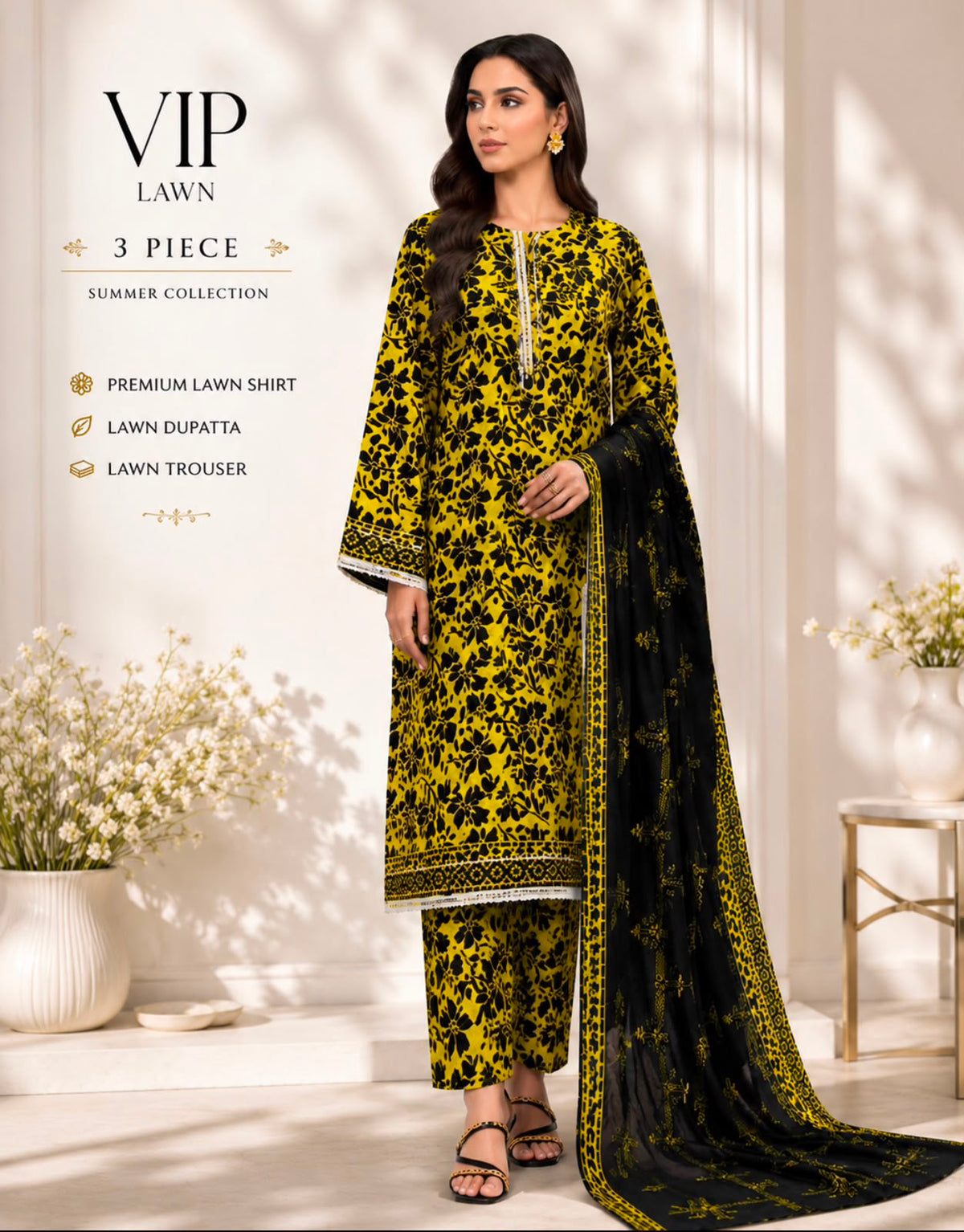 Premium Lawn 3Pc